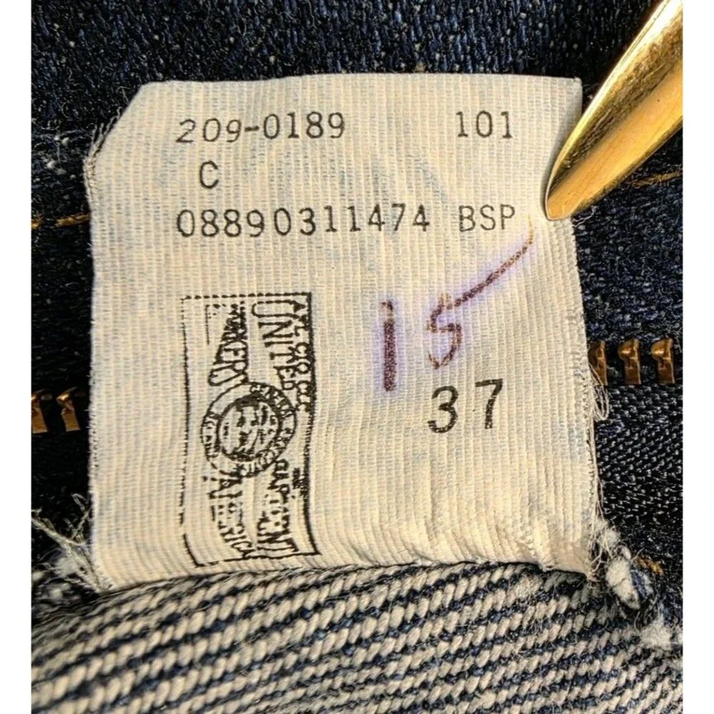 Vintage Lee Jeans Men’s Size 38x33 Dark Indigo Tapered Leg New USA Union Tag
